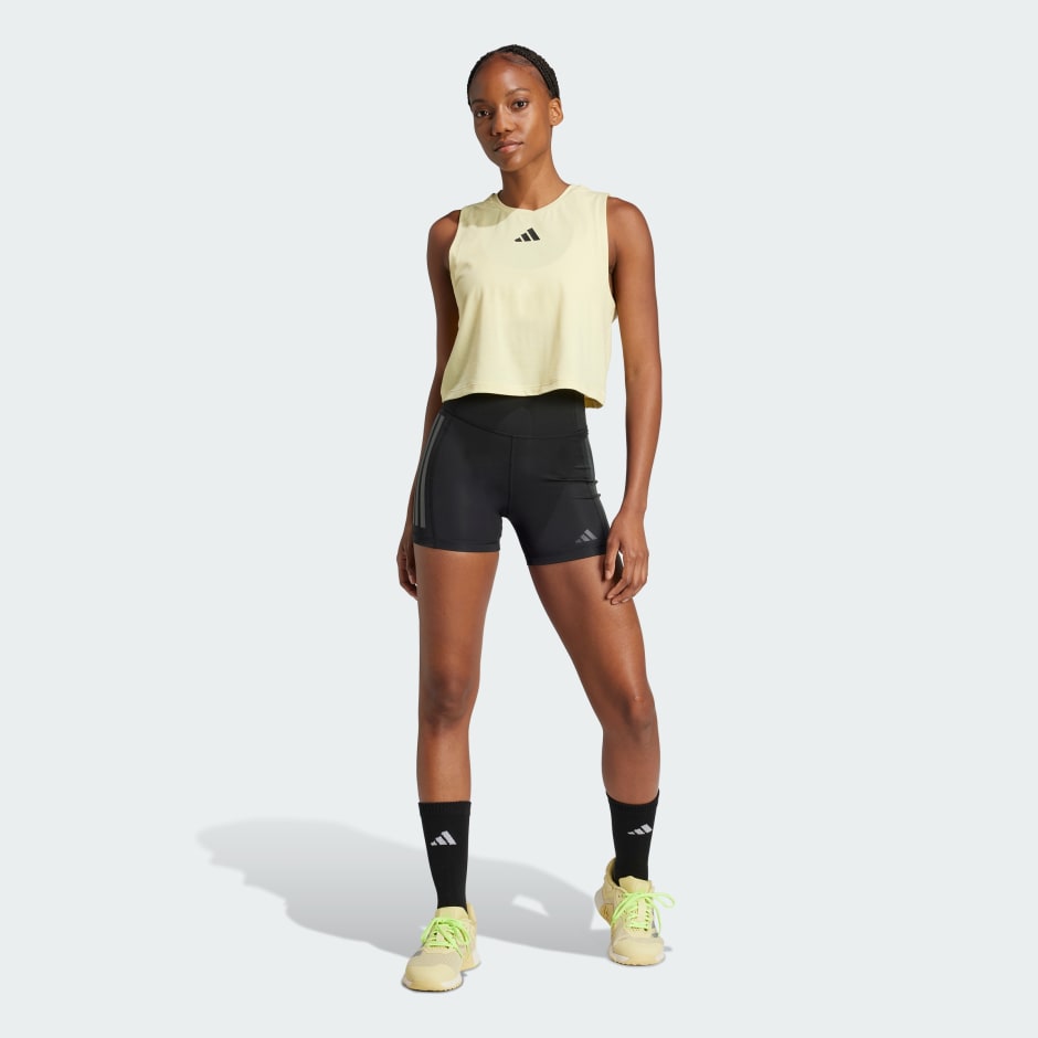 adidas Optime 3-Stripes 1/4 Short Leggings - Image 5