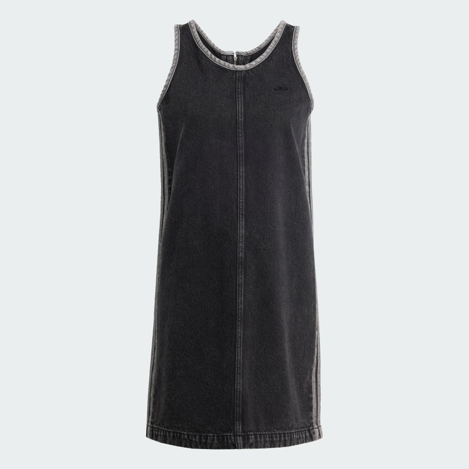 adidas Adicolor Denim 3-Stripes Tank Dress - Image 4