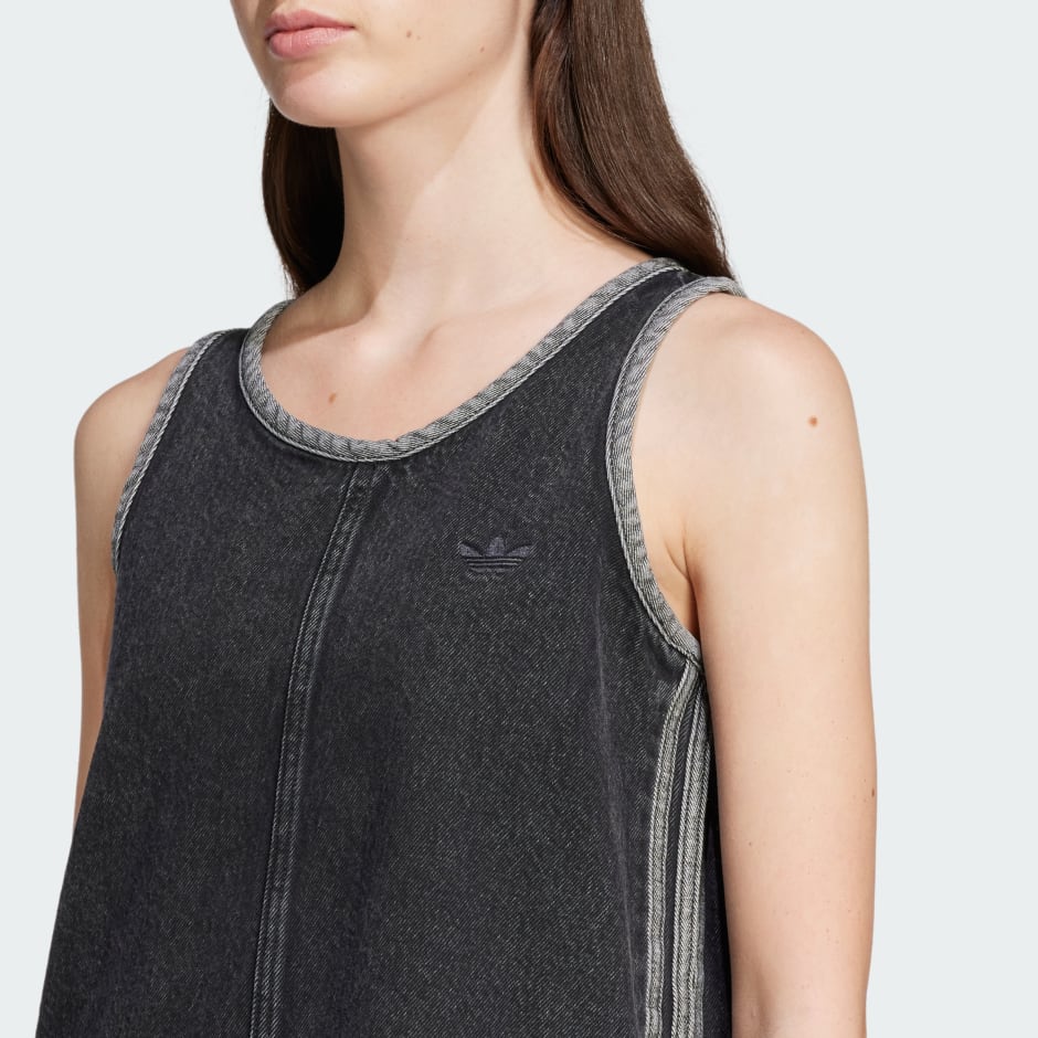 adidas Adicolor Denim 3-Stripes Tank Dress - Image 5