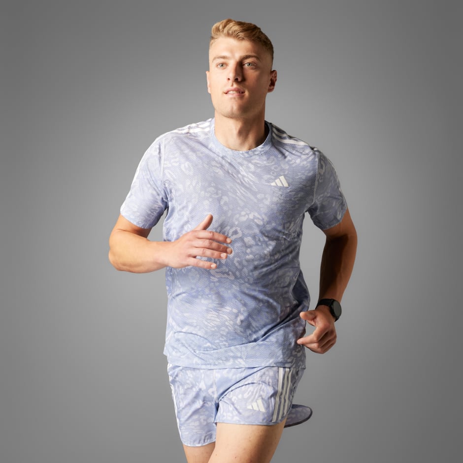 adidas Own The Run CLIMACOOL 3-Stripes Tee