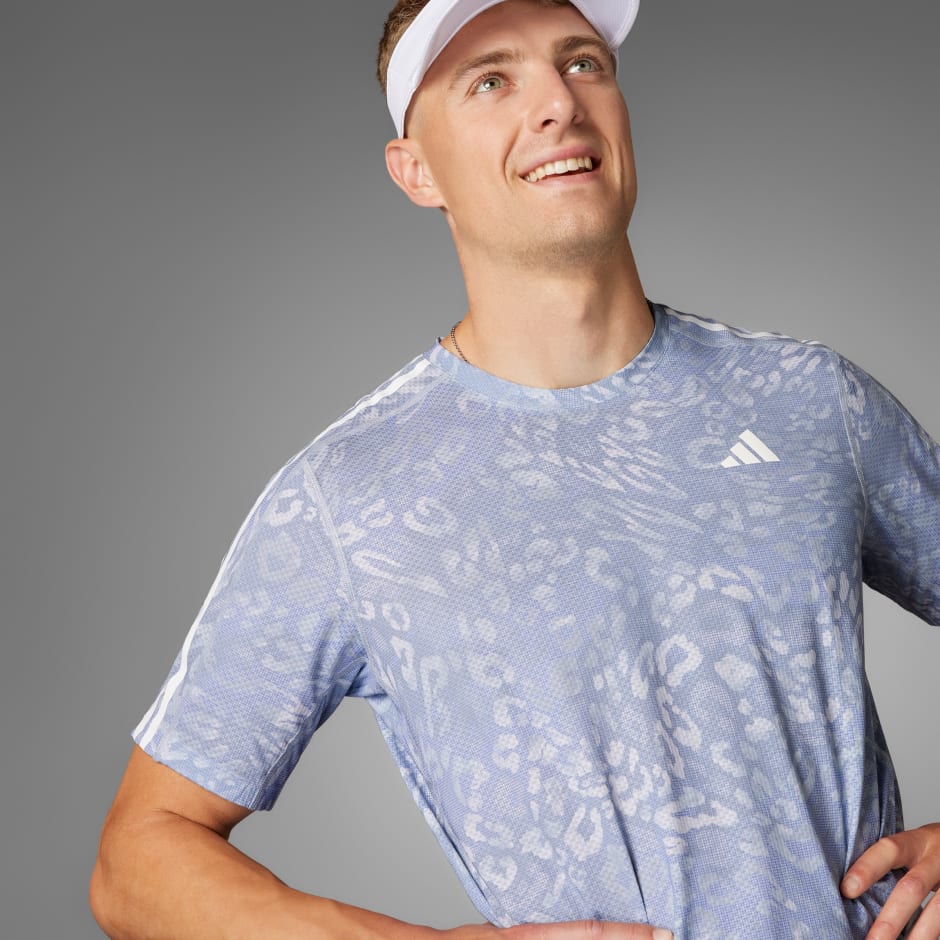 adidas Own The Run CLIMACOOL 3-Stripes Tee - Image 5
