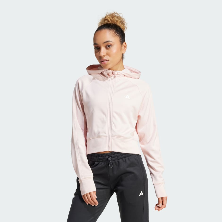adidas AEROREADY Game and Go Full-Zip Hooded Fleece Jacket