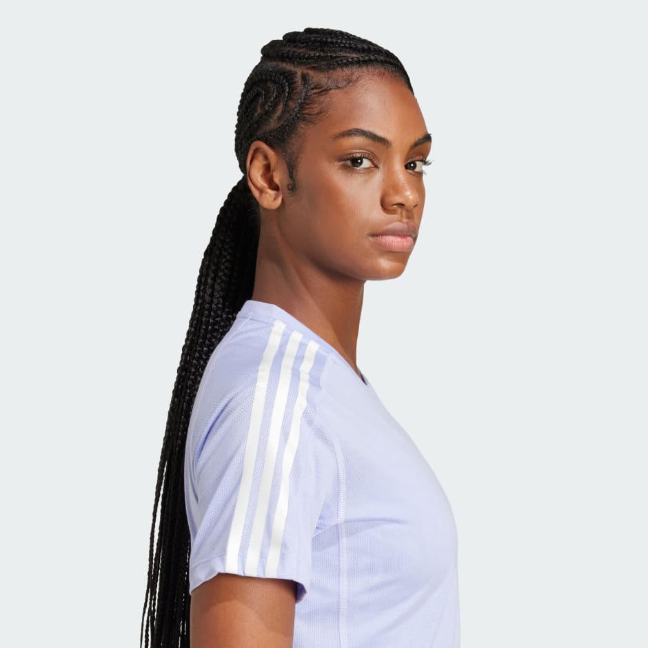 adidas Own the Run 3-Stripes Tee - Image 5