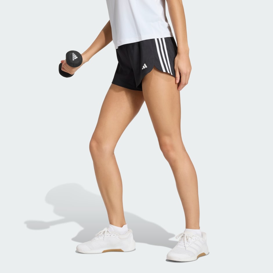 adidas Pacer Training 3-Stripes Woven High-Rise Shorts