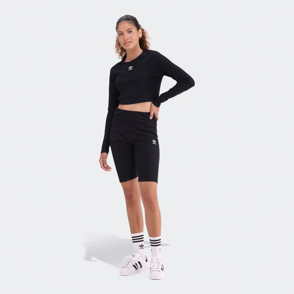 adidas Essentials Rib Short Leggings - Image 4