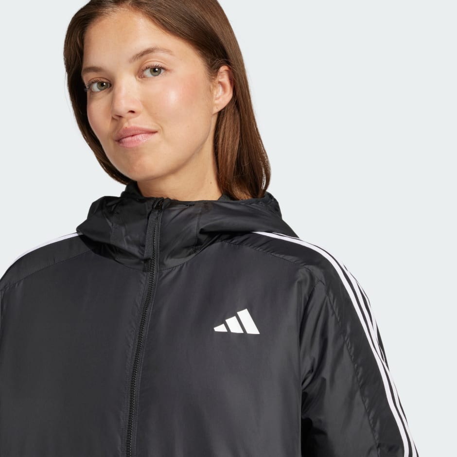 adidas Essentials 3-Stripes Insulation Hooded Jacket - Image 5