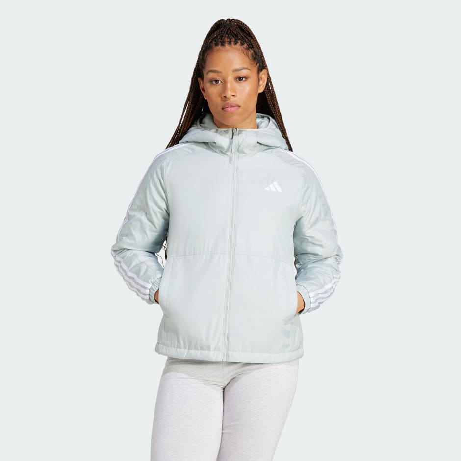 adidas Essentials 3-Stripes Insulation Hooded Jacket
