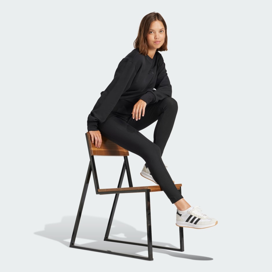 adidas ALL SZN Rib High-Waist 7/8 Leggings - Image 3