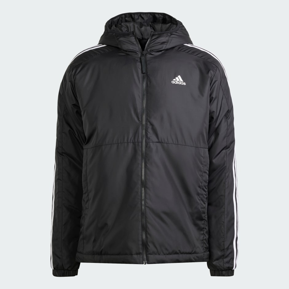 adidas Essentials 3-Stripes Insulated Hooded Jacket