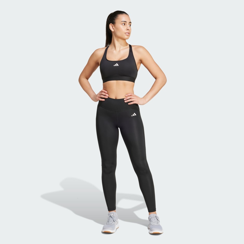 adidas Optime Essentials Stash Pocket Full-Length Leggings - Image 3