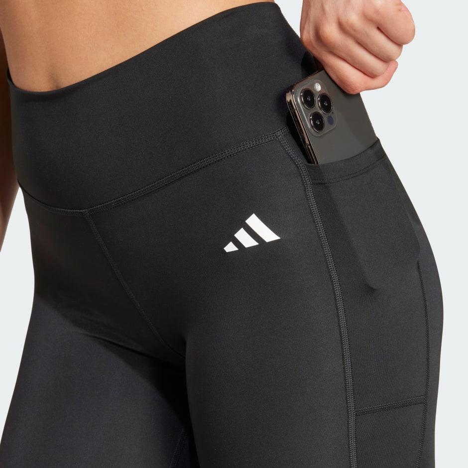 adidas Optime Essentials Stash Pocket Full-Length Leggings - Image 5
