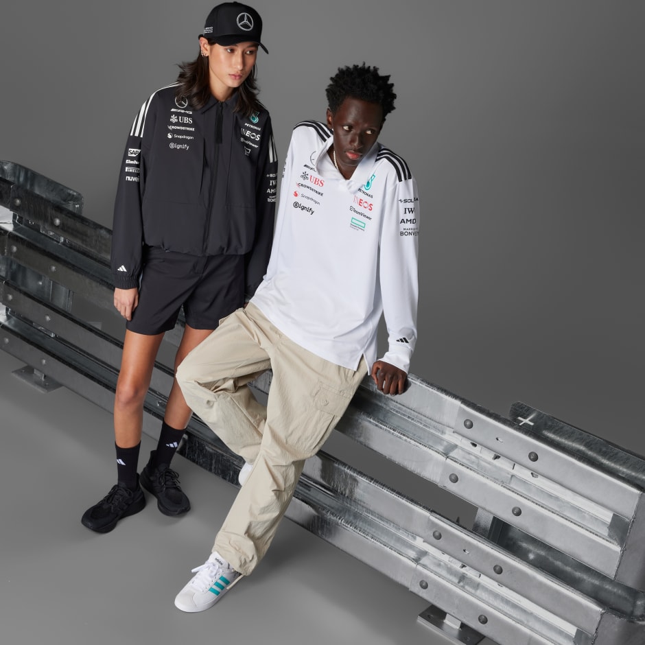 adidas MERCEDES - AMG PETRONAS FORMULA ONE TEAM POLO LONG SLEEVE MEN - Image 4