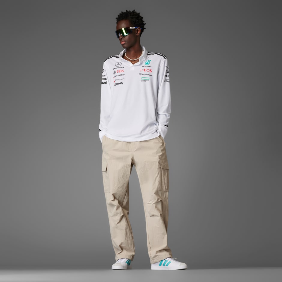 adidas MERCEDES - AMG PETRONAS FORMULA ONE TEAM POLO LONG SLEEVE MEN - Image 5