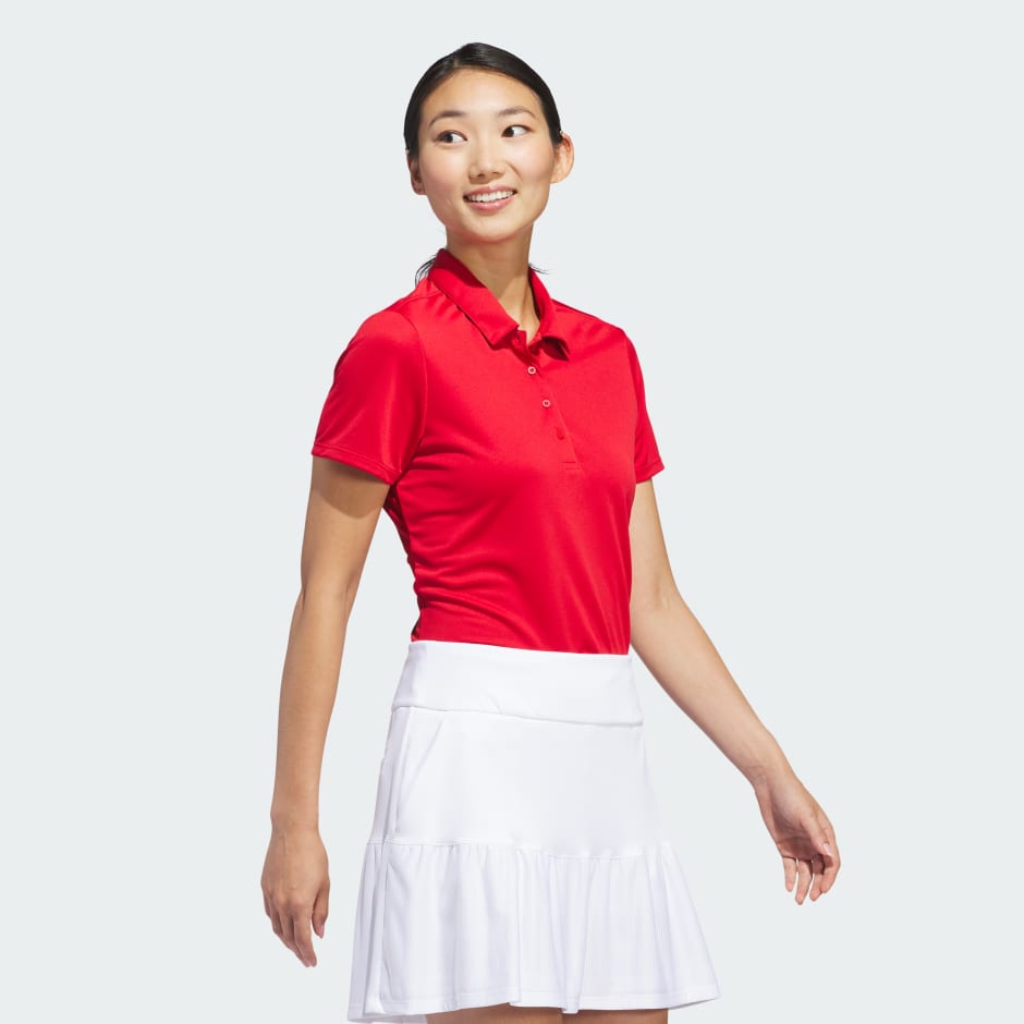 adidas Women's Solid Performance Short Sleeve Polo Shirt - Image 3