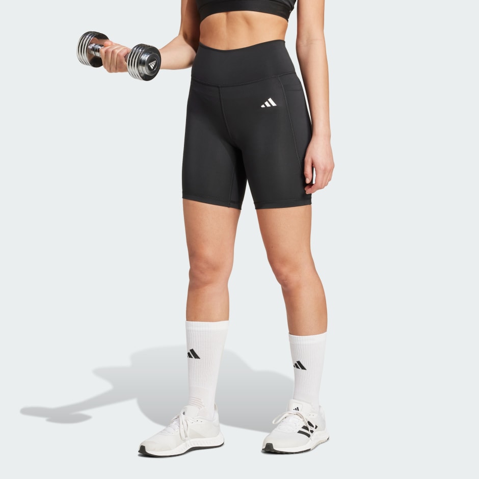 adidas Optime Essentials Stash Pocket 7-Inch Short Leggings