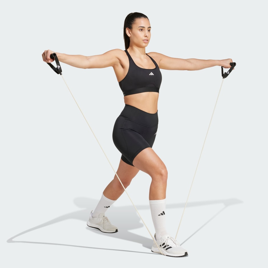 adidas Optime Essentials Stash Pocket 7-Inch Short Leggings - Image 3